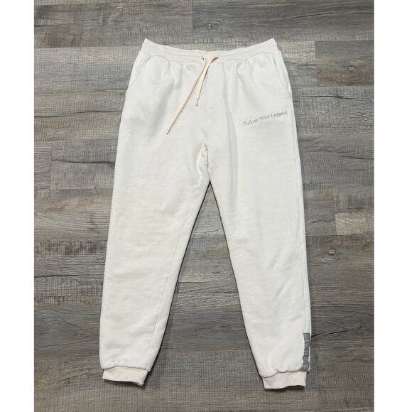 Follow Your Legend Alpaca Organic Cotton Mens Size Large Fleece Jogger Pants - Picture 1 of 8